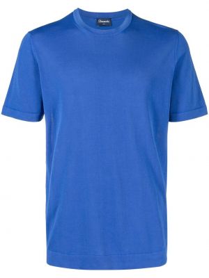 T-shirt con scollo tondo Drumohr blu