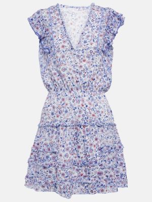 Mini vestido de flores Poupette St Barth azul