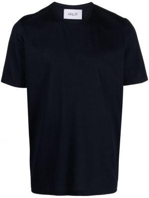 Woll t-shirt mit rundem ausschnitt D4.0 blau
