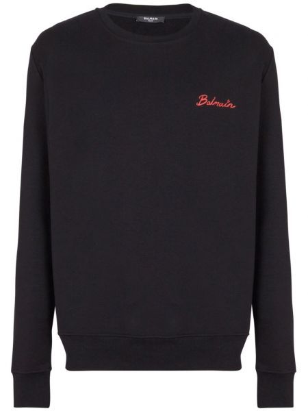 Baskılı sweatshirt Balmain siyah