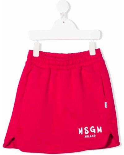 Trykt slitskjørt for jenter Msgm Kids rosa