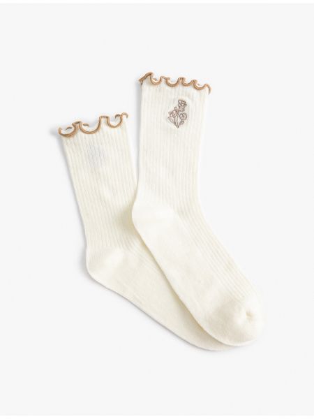Φλοράλ κάλτσες με κέντημα Koton