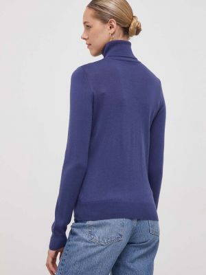 Gyapjú pulóver Sisley kék