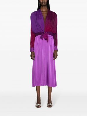 Hedvábné saténové sukně Forte Forte fialové
