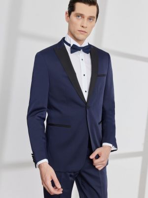 Slim fit priliehavý oblek Altinyildiz Classics modrá