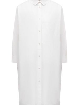 Белая хлопковая рубашка Jil Sander