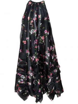 Trykt floral dress Carolina Herrera svart