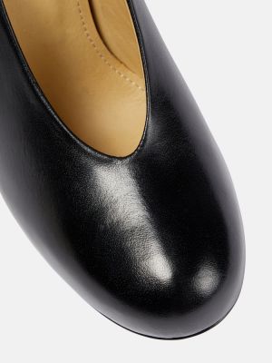 Pantofi cu toc din piele Lemaire negru