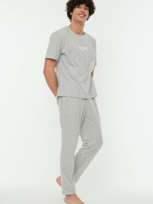 Pyžamo Trendyol sivá