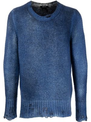 Megztinis su nubrozdinimais Avant Toi mėlyna