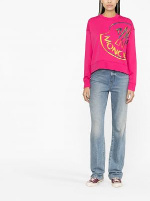 Sweatshirt mit print Moncler pink