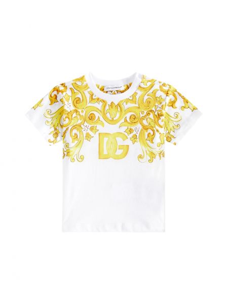 Jersey bomull t-skjorte for jenter Dolce&gabbana Kids hvit