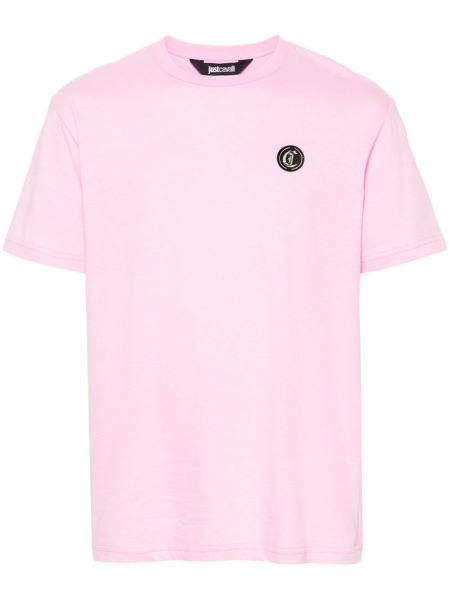T-shirt avec applique Just Cavalli rose
