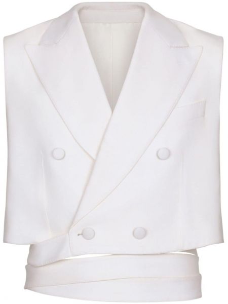 Вълнен елек Dolce & Gabbana бяло