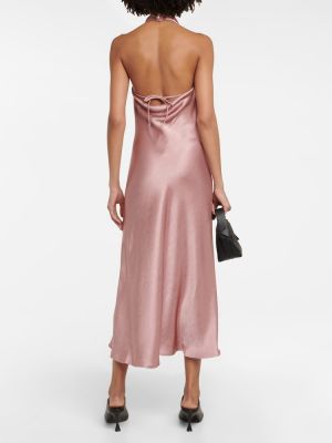 Σατέν μάξι φόρεμα Vince ροζ