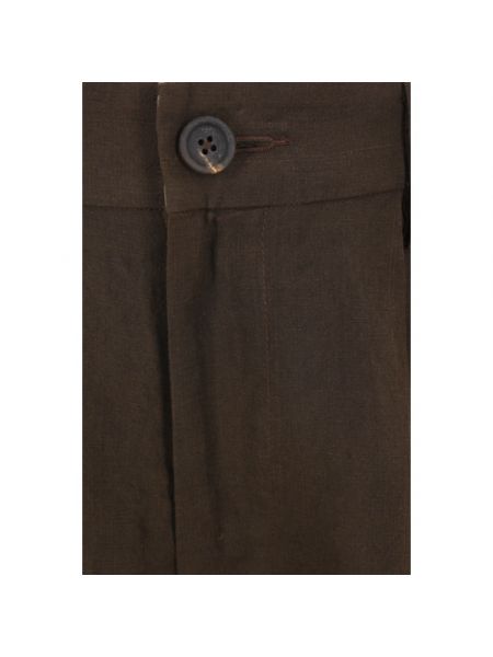 Pantalones cortos de lino Ziggy Chen marrón