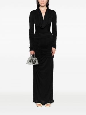 Drapované večerní šaty Gauge81 černé
