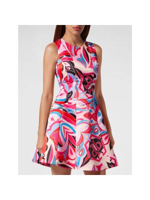 Sukienka mini z nadrukiem Philipp Plein różowa