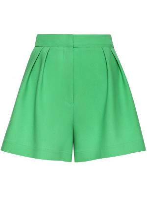 Шерстяные шорты на шпильке Oscar De La Renta, зеленые