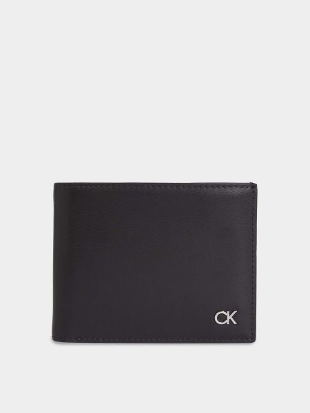 Чорний шкіряний гаманець Calvin Klein