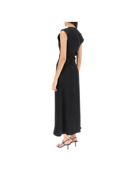 Mini vestido de raso Loulou Studio negro