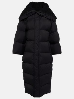 Pikowany płaszcz Balenciaga czarny