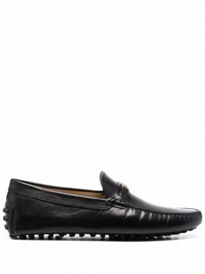 Skinn loafers Tod's svart