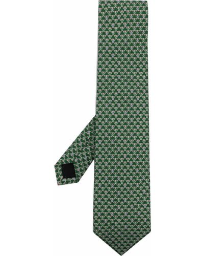 Corbata con estampado animal print Salvatore Ferragamo verde