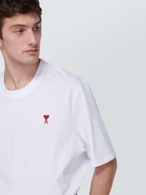 Medvilninis marškinėliai Ami Paris balta
