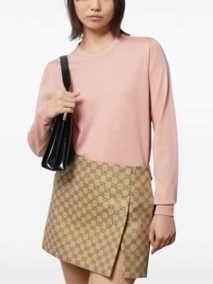 Vlněný svetr Gucci růžový