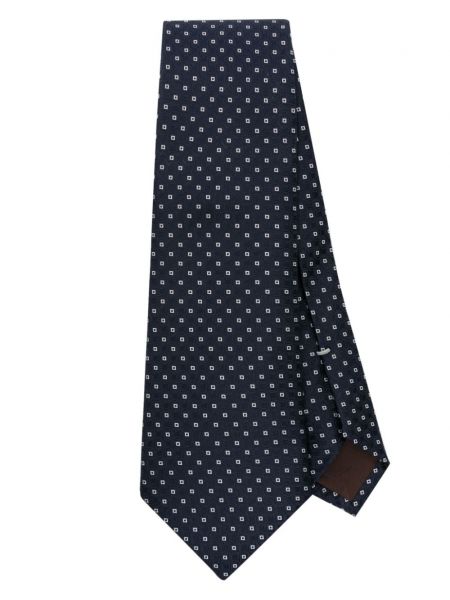 Žakárová hodvábna kravata Canali modrá