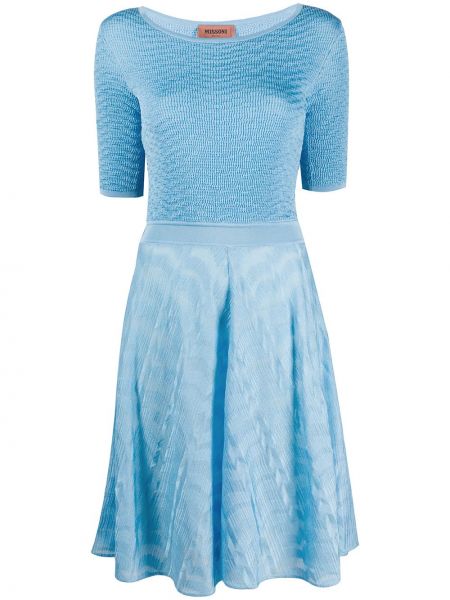 Сукня з короткими рукавами Missoni, синє