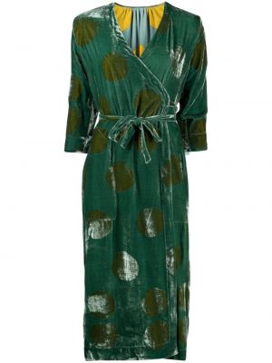 Aksamitna sukienka w grochy z nadrukiem Uma Wang