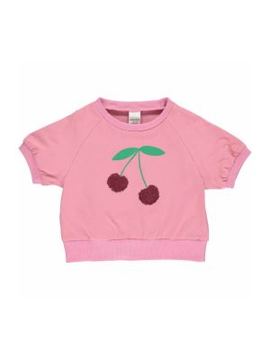 Fred's World by GREEN COTTON Tričko  zelená / svetloružová / burgundská