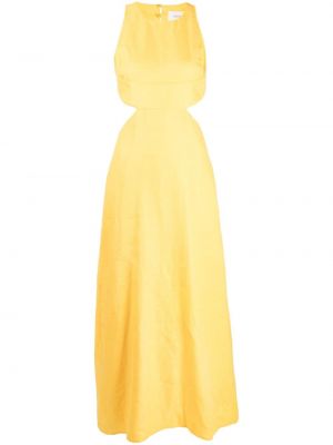 Λινή φόρεμα με κομμένη πλάτη Bondi Born πορτοκαλί