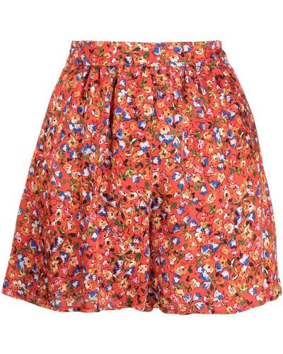 Pantalones cortos de flores con estampado Pinko rojo