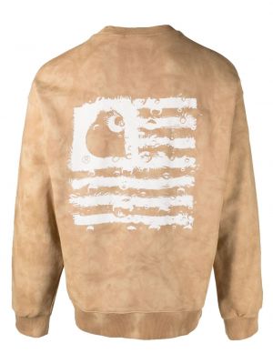 Sweatshirt mit rundhalsausschnitt mit print Carhartt Wip braun
