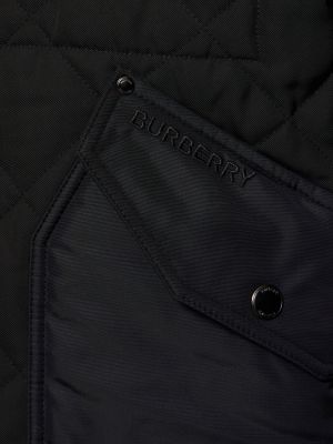 Péřová bunda z nylonu Burberry černá