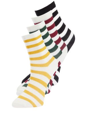 Плетени чорапи на райета Trendyol черно