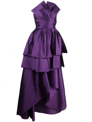Drapované večerní šaty Alberta Ferretti fialové