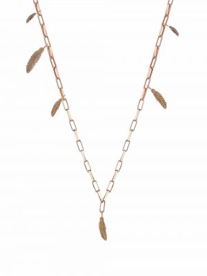 Ogrlica s perjem iz rožnatega zlata Kismet By Milka