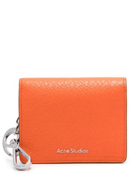 Nahka lompakko Acne Studios oranssi