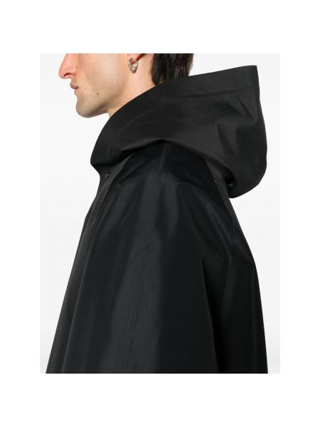 Trenca con capucha impermeable Balenciaga negro