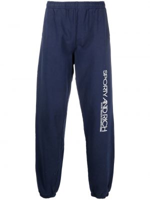 Pantalon de joggings à imprimé Sporty & Rich bleu