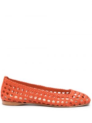 Кожени ниски обувки Paloma Barceló оранжево