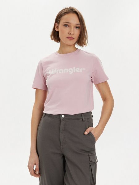 Růžové tričko Wrangler