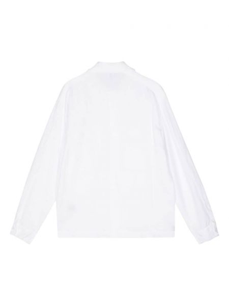 Bavlněná lněná košile Transit bílá