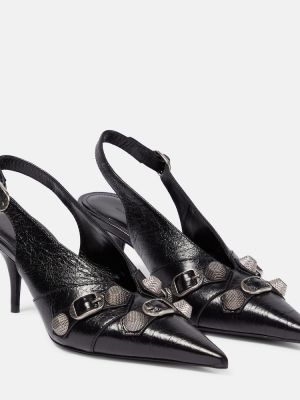 Pantofi cu toc din piele slingback Balenciaga