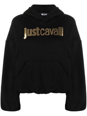 Raštuotas medvilninis džemperis su gobtuvu Just Cavalli