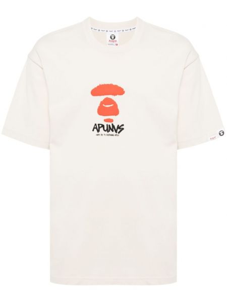 Pamučna majica s printom Aape By *a Bathing Ape® bijela